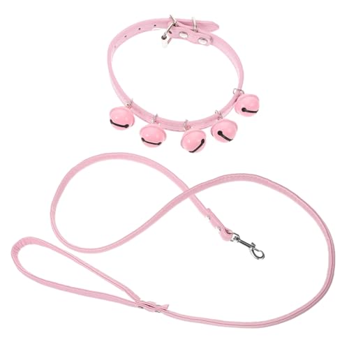 TOGEVAL Haustier Mit Zugleine Und Glocke Für Und Hunde Pink Robuste Und Bequeme Zugleine Für Den Täglichen Gebrauch Ideal Für Und Training von TOGEVAL
