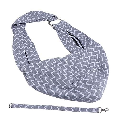 TOGEVAL Haustier-umhängetasche Haustier-Tragetasche Hunde-rucksackträger Haustier-Tasche Tragetuchträger - Polyester Bequem Für Ausflüge - Hellgrau von TOGEVAL