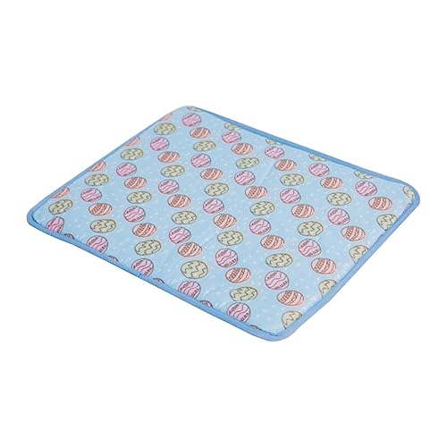 TOGEVAL Haustier kühle Unterlage haustierbett pet Bed kuhlmatten für Hunde katzenliege Sommerschlafmatte für Hunde Bodenbelag für Haustiere Schlafkissen für Haustiere Hundematte Stoff Blue von TOGEVAL