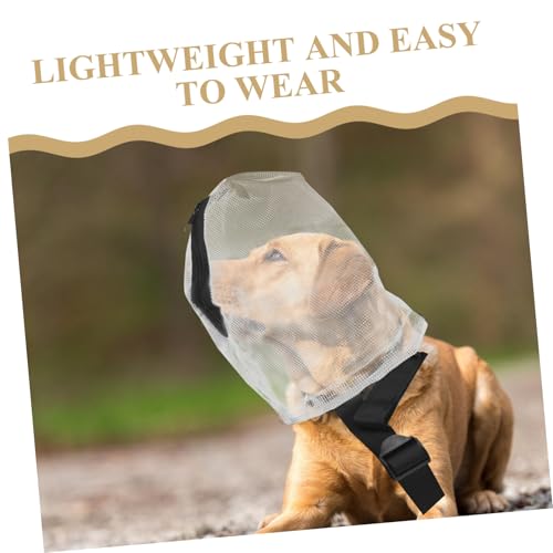 TOGEVAL Für Hunde Mit Reißverschluss Haustiermaske Zum Wandern Verstellbare Für Camping Outdoor-gesichtsabdeckung Atmungsaktive Hundemaske von TOGEVAL