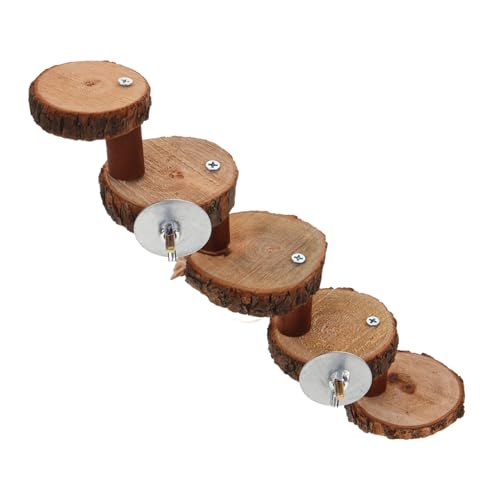 TOGEVAL Hamster Kletterleiter Für Vögel Und Kleine Haustiere Sichere Und Gesunde Kletterhilfe Für Hamster Papageien Und Andere Kleintiere Stufiges Spielzeug Für Spaß von TOGEVAL