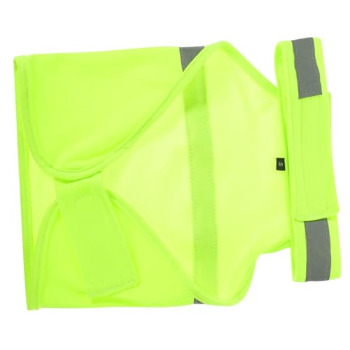 TOGEVAL Hochsichtbare Verstellbare Hundeweste für Große Hunde Reflektierende Sicherheitsweste Atmungsaktiv Strapazierfähig Geeignet für Outdoor Aktivitäten und Alltag S Fluoreszierend von TOGEVAL