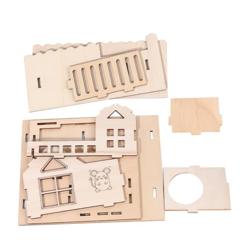 TOGEVAL Holzhaus für Hamster Zweistöckige Villa mit Leiter Natürliche Dicke Holzwand Belüftetes Langlebiges Hamsterhaus für Kleintiere Inklusive DIY pfadbrett Sicher und Geruchsfrei TOGEVAL Holzhaus für Hamster Zweistöckige Villa mit Leiter Natürliche Dicke Holzwand Belüftetes Langlebiges Hamsterhaus für Kleintiere Inklusive DIY pfadbrett Sicher und Geruchsfrei von TOGEVAL