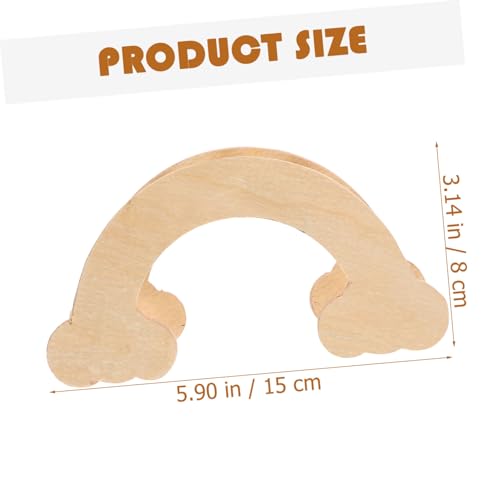 TOGEVAL Holzleiter für Hamster und Chinchilla Mehrfarbiges Kauspielzeug mit Wolkenbogen Langlebige Beißfeste Leiter für Kleintierkäfige Multifunktionales Spiel Versteckzubehör TOGEVAL Holzleiter für Hamster und Chinchilla Mehrfarbiges Kauspielzeug mit Wolkenbogen Langlebige Beißfeste Leiter für Kleintierkäfige Multifunktionales Spiel Versteckzubehör von TOGEVAL