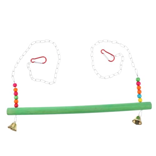 TOGEVAL Hühnerschaukel aus Naturholz mit Leiter Sitzstange und Schaukelspielzeug für Hühner und Vögel Fördert Balance Spielspaß und Bewegung Robustes Holz Farblich Zufällige Farbe von TOGEVAL