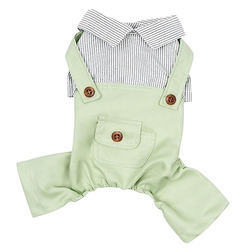 TOGEVAL Dog Overalls Für Kleine Hunde Atmungsaktive Gestreifte Hundebekleidung Für Frühling Und Herbst Süßes Outfit Für Haustiere Für Besondere Anlässe Und Fotoshootings von TOGEVAL
