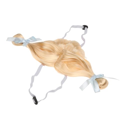 TOGEVAL Hundeperücke Blond Lustiger Haustier Haarschmuck mit Doppelzöpfen Hunde Perücke für Katzen und Kleine Hunde Festival Dekoration Auffälliges Haustierzubehör TOGEVAL Hundeperücke Blond Lustiger Haustier Haarschmuck mit Doppelzöpfen Hunde Perücke für Katzen und Kleine Hunde Festival Dekoration Auffälliges Haustierzubehör von TOGEVAL