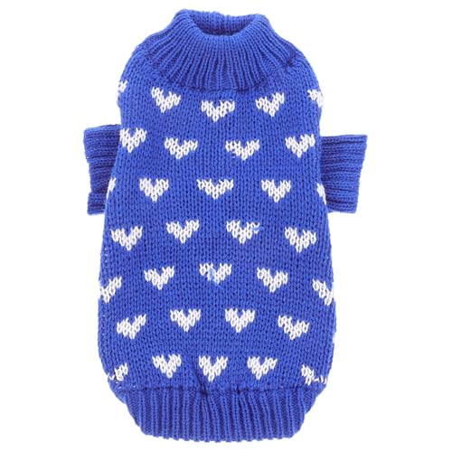 TOGEVAL Hundepullover Winterpullover Für Welpen Verschleißfeste Welpenweste Pullover Für Den Haushund Hundekostü Für Den Winter Entzückendes Hundekleid Welpen Weste Acryl Blue TOGEVAL Hundepullover Winterpullover Für Welpen Verschleißfeste Welpenweste Pullover Für Den Haushund Hundekostü Für Den Winter Entzückendes Hundekleid Welpen Weste Acryl Blue von TOGEVAL