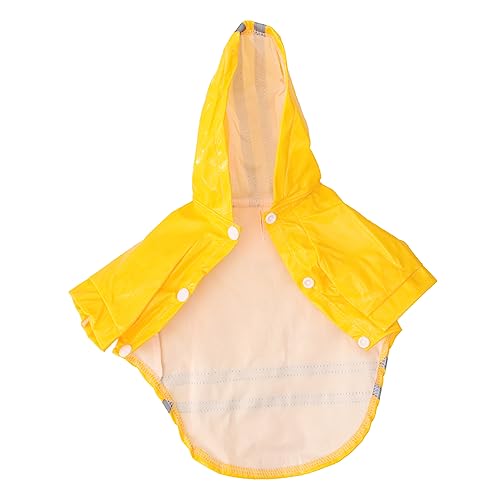 TOGEVAL Fashion Pet Regenmantel Mit Kapuze Reflektierend Leichtgewichtig Für Hunde Rot Optimaler Schutz Bei Regen Für Kleine Haustiere von TOGEVAL