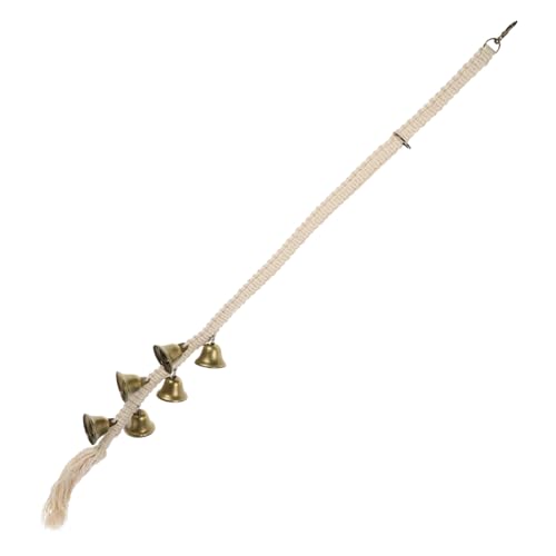 TOGEVAL Hundetrainingsglocke pet Supplies hundegurt Hunde Training Dog hundehalsband Hund hängende Türklingeln Haustrainingshund Hundeglocke für das Training für Hunde Baumwollfaden Beige von TOGEVAL