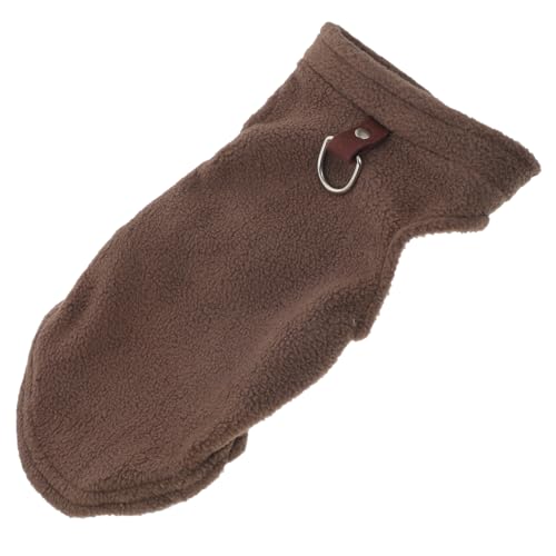 TOGEVAL Hundeweste für Winter Ärmeloses Hundeoberteil aus Fleece für Kleine und Mittelgroße mit D Ring zur Leinenbefestigung für Outdoor Aktivitäten im Winter von TOGEVAL