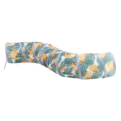 TOGEVAL Interaktiver Katzentunnel aus Strapazierfähigem Polyester mit Spielball Warmer Kuschelhöhle und Lustigem Design für Kätzchen und Wohnungskatzen zur Unterhaltung und Erholung von TOGEVAL