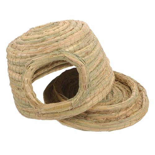 TOGEVAL Grashaus für Kaninchen Kaninchennest gewebtes Grasbett für Kaninchen Meerschweinchen Hamster Haustier-Versteck TOGEVAL Grashaus für Kaninchen Kaninchennest gewebtes Grasbett für Kaninchen Meerschweinchen Hamster Haustier-Versteck von TOGEVAL
