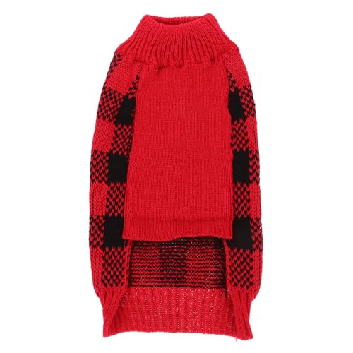 TOGEVAL Gemütlicher Karierter Hundepullover Für Bis Mittelgroße Hunde. Wärmend Stilvolle Haustiermode Leicht Anzuziehen Cosplay- TOGEVAL Gemütlicher Karierter Hundepullover Für Bis Mittelgroße Hunde. Wärmend Stilvolle Haustiermode Leicht Anzuziehen Cosplay- von TOGEVAL