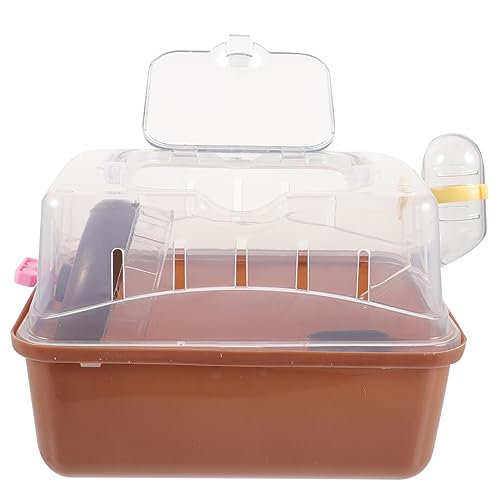 TOGEVAL Transportbox Für Hamster Reisekäfig Für Haustiere Für Den Außenbereich Robuste Und Bequeme Wasserflasche Für Hamster Ratten Chinchillas von TOGEVAL
