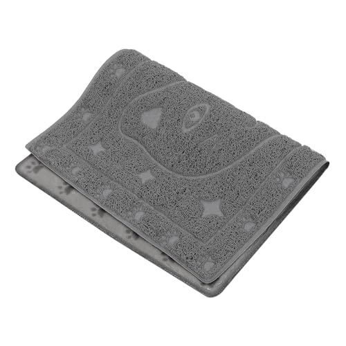 TOGEVAL Kasten Katzenstreu Matte Hauskatzenzubehör Haustierfuttermatte Kleine Katzenstreumatte Hundefuttermatte Katzenstreumatten rutschfeste Haustiermatte Katzenstreu Teppich PVC Grey TOGEVAL Kasten Katzenstreu Matte Hauskatzenzubehör Haustierfuttermatte Kleine Katzenstreumatte Hundefuttermatte Katzenstreumatten rutschfeste Haustiermatte Katzenstreu Teppich PVC Grey von TOGEVAL