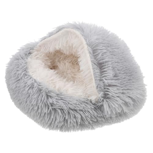 TOGEVAL Katzenbetthöhle Katzenbett Mit Abdeckung Kätzchen Schlafbett Kätzchenhöhlen-schlafbett Flauschiges Katzenbett Katzenschlafbett Mit Kapuze Beruhigendes Katzenbett Grey Pp Baumwolle TOGEVAL Katzenbetthöhle Katzenbett Mit Abdeckung Kätzchen Schlafbett Kätzchenhöhlen-schlafbett Flauschiges Katzenbett Katzenschlafbett Mit Kapuze Beruhigendes Katzenbett Grey Pp Baumwolle von TOGEVAL