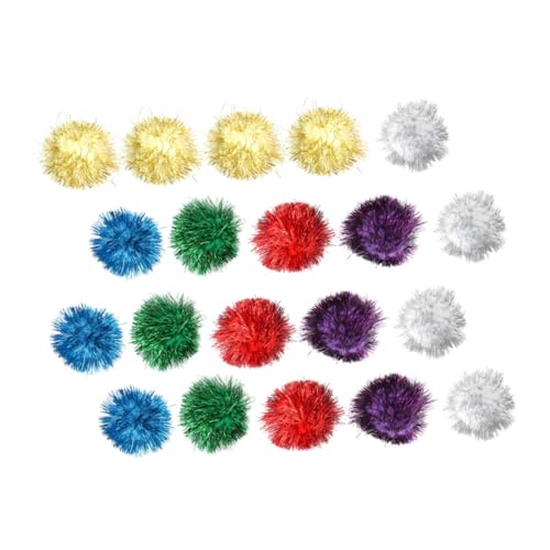TOGEVAL 20stücke Funkelnde Bälle Katzenspielzeug Interaktives Katzenspielzeug Teaser Spielzeug Für Kätzchen Katze Spielen von TOGEVAL