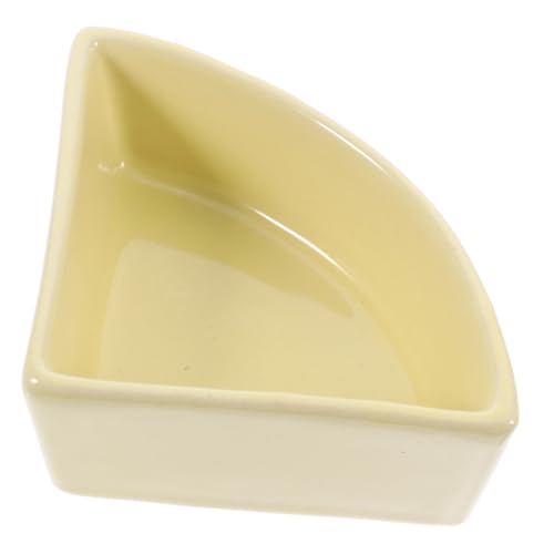 TOGEVAL Keramik Dreieck Napf für Hamster und Kleintiere Langlebige Futter und Wasserschale Praktisches Design Einfach zu Reinigen Zubehör für Nager und Kleine Haustiere Gelb TOGEVAL Keramik Dreieck Napf für Hamster und Kleintiere Langlebige Futter und Wasserschale Praktisches Design Einfach zu Reinigen Zubehör für Nager und Kleine Haustiere Gelb von TOGEVAL