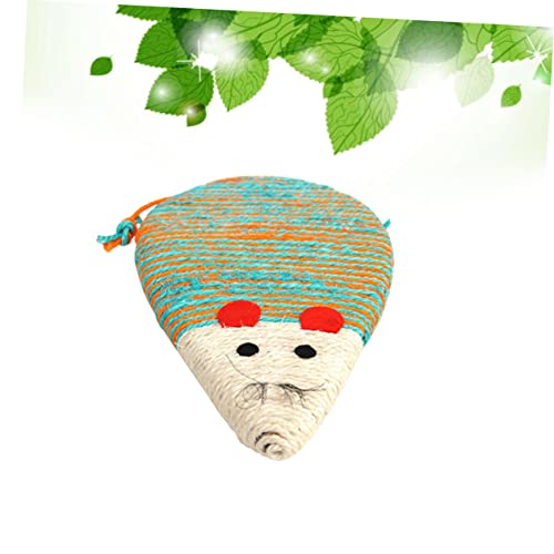 TOGEVAL Katzenkratzbaum und Kratzbrett aus Pappe Imitations Mauskratzspielzeug für Katzen Platzsparend mit Sisal Oberfläche Krallenwetzen und Spielen von TOGEVAL