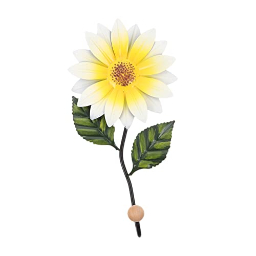 TOGEVAL Kleine Gänseblümchen-wandbehang Tür Pflanzen Girlande Ästhetisch Blumendekorationen Rustikale Kleiderhaken Anlage Vintage Wandaufhänger Inhaber Taube Beige Schmiedeeisen von TOGEVAL