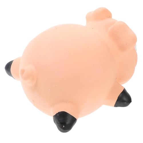 TOGEVAL Kleines Hundespielzeug aus Latex Schweineform mit Quietschfunktion Robustes Beißspielzeug für Welpen Zahnpflegend und Vielseitig für Spielerisches Training und Zahnreinigung von TOGEVAL