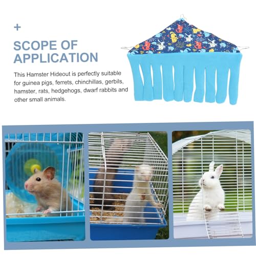 TOGEVAL Kleintier Eckversteck Dekorativem Tassel Design Installieren als Schlaf Spielplatz für Meerschweinchen Kaninchen Ratten und Andere Kleine Haustiere im Käfig von TOGEVAL