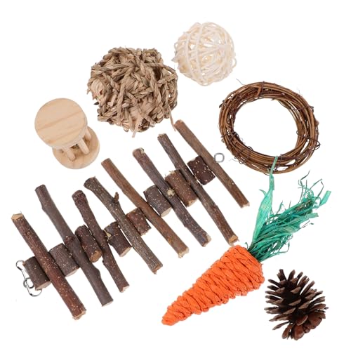 TOGEVAL Hamster-Spielzeug Holzzubehör Zur Zahnpflege Und Kauspielzeug Für Kleintiere Wie Hausratten Chinchillas Und Meerschweinchen Als Käfigzubehör Und Beschäftigungsspielzeug TOGEVAL Hamster-Spielzeug Holzzubehör Zur Zahnpflege Und Kauspielzeug Für Kleintiere Wie Hausratten Chinchillas Und Meerschweinchen Als Käfigzubehör Und Beschäftigungsspielzeug von TOGEVAL