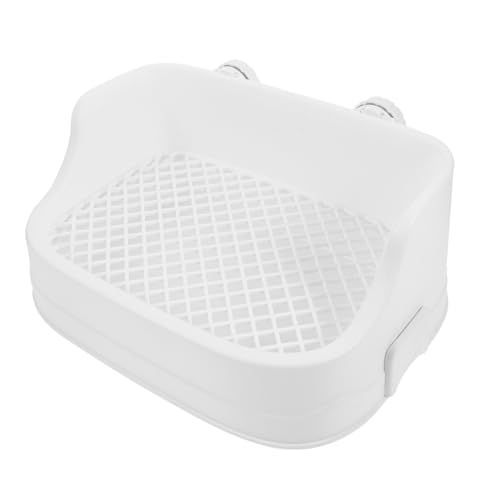 TOGEVAL Kleintier Toilette aus Langlebigem Material Abnehmbar und Leicht zu Reinigen Geeignet für Kaninchen Hamster Meerschweinchen und Andere Kleine Haustiere im Käfig von TOGEVAL