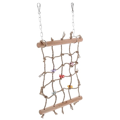 TOGEVAL Parrot Kletternetz Spielzeug Bunte Kletterhilfe Für Papageien Und Vögel Fördert Und Krallenpflege Umweltfreundliches Material Geeignet Für Kleine Und Mittlere Vögel von TOGEVAL
