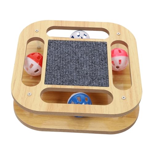TOGEVAL Sicheres gesundes Katzenkratzbrett aus Holz und Stoff Drehteller Kratzbrett für Kätzchen Spielübungen TOGEVAL Sicheres gesundes Katzenkratzbrett aus Holz und Stoff Drehteller Kratzbrett für Kätzchen Spielübungen von TOGEVAL