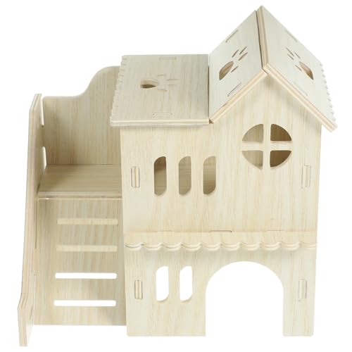 TOGEVAL Natürlicher Hamster Versteck Holzhaus für Kleintiere Meerschweinchen Rückzugsort Mehrstöckiges Häuschen Aus Holz Sicher und Komfortabel für Haustiere TOGEVAL Natürlicher Hamster Versteck Holzhaus für Kleintiere Meerschweinchen Rückzugsort Mehrstöckiges Häuschen Aus Holz Sicher und Komfortabel für Haustiere von TOGEVAL