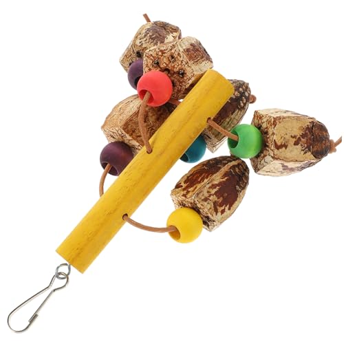 TOGEVAL Papageien-backenzahnspielzeug – Kauspielzeug Für Vögel Aus Holz Hängendes Backenzahnspielzeug Für Vögel Haustierkäfig-zubehör & Sicher von TOGEVAL
