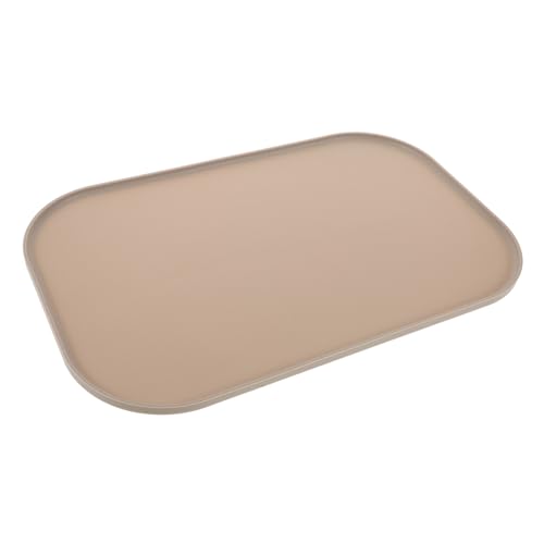 TOGEVAL Pet Feeding Mat mit Erhöhten Rändern rutschfeste Futtermatte für Hunde und Katzen Hitzeisolierend Kratzfest Schmutzfangend Futter und Wassernapfunterlage Beige TOGEVAL Pet Feeding Mat mit Erhöhten Rändern rutschfeste Futtermatte für Hunde und Katzen Hitzeisolierend Kratzfest Schmutzfangend Futter und Wassernapfunterlage Beige von TOGEVAL