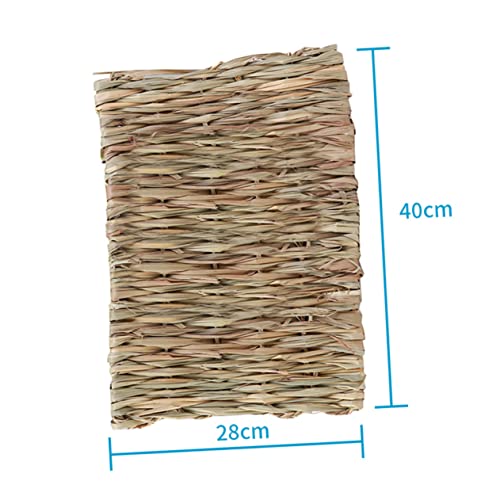 TOGEVAL Pet Strohbett Hamster Nest Handgeflochten aus Schilf Wärmende und Kühlende Matte für Hamster Meerschweinchen Chinchillas Nagetier Kuschelhöhle mit Kauspielmaterial TOGEVAL Pet Strohbett Hamster Nest Handgeflochten aus Schilf Wärmende und Kühlende Matte für Hamster Meerschweinchen Chinchillas Nagetier Kuschelhöhle mit Kauspielmaterial von TOGEVAL