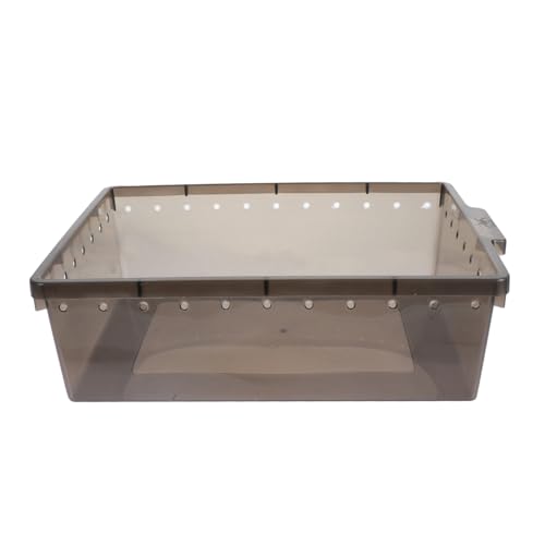 TOGEVAL Plastik Reptilien Fütterungsbox Transparent PVC Zuchtbox mit Belüftung Löchern für Spinnen Schlangen Schildkröten und Krabben Stabiles Langlebiges Material Schwarzes Design TOGEVAL Plastik Reptilien Fütterungsbox Transparent PVC Zuchtbox mit Belüftung Löchern für Spinnen Schlangen Schildkröten und Krabben Stabiles Langlebiges Material Schwarzes Design von TOGEVAL