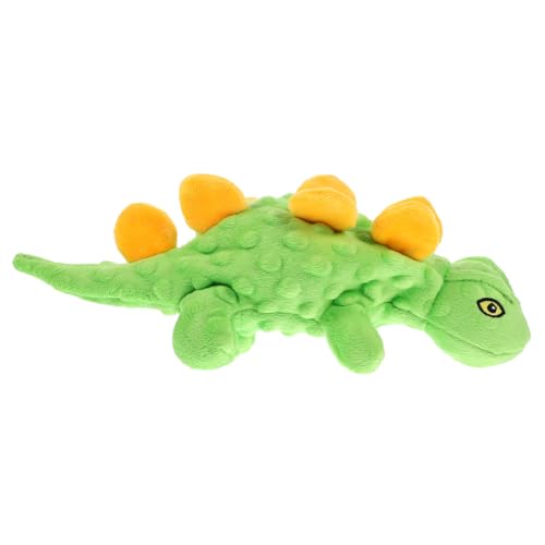 TOGEVAL Plüsch Dinosaurier Hundespielzeug mit Quietscher Interaktives Langlebiges Kauspielzeug für Kleine Hunde Stärkt Mentale Fähigkeiten und Langeweile Geeignet für Drinnen und Draußen von TOGEVAL