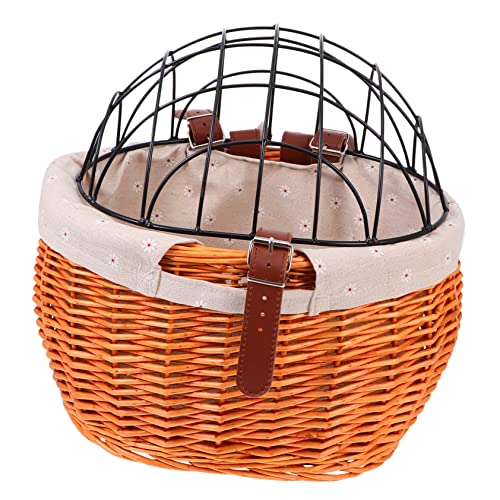 TOGEVAL Rattan Fahrradkorb Für Hunde Und Katzen Stabiler Und Geräumiger Fahrradkorb Ideal Für Die Vorder Oder Hinterseite des Fahrrads Aus Hochwertigem Rattan Perfekt Für TOGEVAL Rattan Fahrradkorb Für Hunde Und Katzen Stabiler Und Geräumiger Fahrradkorb Ideal Für Die Vorder Oder Hinterseite des Fahrrads Aus Hochwertigem Rattan Perfekt Für von TOGEVAL
