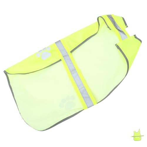 TOGEVAL Reflektierende Hundeweste Verstellbar Fluoreszierend Sicherheitsweste für Haustiere Atmungsaktiv Strapazierfähig mit Klettband für Mittlere und Große Hunde Outdoor Schutz von TOGEVAL