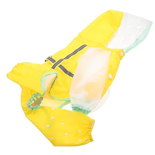 TOGEVAL Regenmantel Für Haustiere Vollständiger Regenmantel Für Hunde Reflektierender Hunderegenmantel Full-Cover-welpen-Regenmantel Reflektierende Regenjacke Yellow Polyester-TAFT TOGEVAL Regenmantel Für Haustiere Vollständiger Regenmantel Für Hunde Reflektierender Hunderegenmantel Full-Cover-welpen-Regenmantel Reflektierende Regenjacke Yellow Polyester-TAFT von TOGEVAL