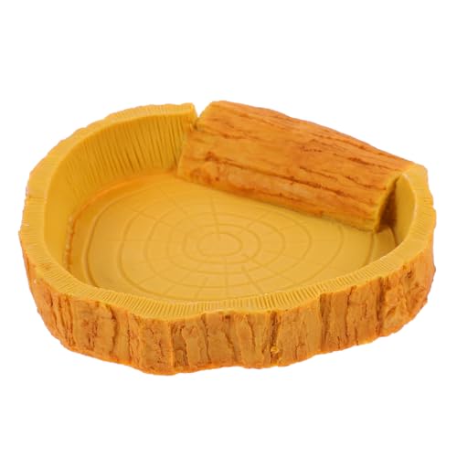 TOGEVAL Reptilien Wasserschale aus Harz Rutschfester Futter Trinknapf für Schildkröten Eidechsen und Amphibien Hitzebeständig Natürlicher Farbton für Sicheres Fressen und Trinken TOGEVAL Reptilien Wasserschale aus Harz Rutschfester Futter Trinknapf für Schildkröten Eidechsen und Amphibien Hitzebeständig Natürlicher Farbton für Sicheres Fressen und Trinken von TOGEVAL