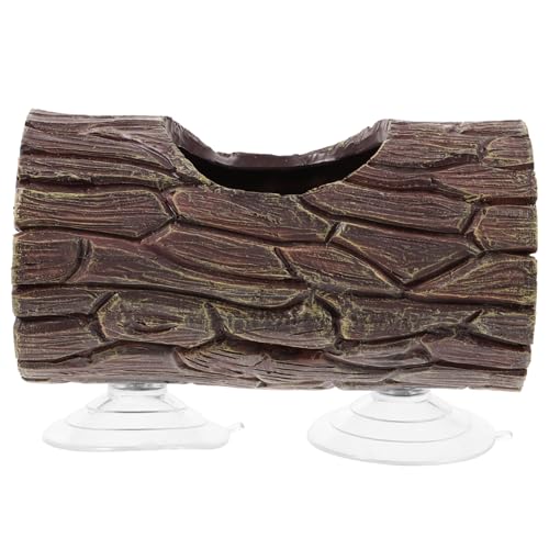 TOGEVAL Einsiedlerkrebs Und Reptilien Spielversteck Aquarium Stumpf Basis Für Desktop von TOGEVAL