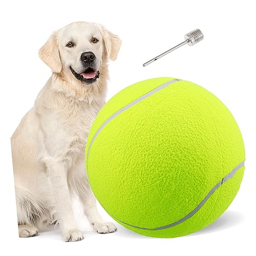TOGEVAL Riesiger Tennisball für Große Haustiere Hochwertiges für Outdoor Aktivitäten Strand und Sport mit Aufblaspumpe für Endlosen Spaß TOGEVAL Riesiger Tennisball für Große Haustiere Hochwertiges für Outdoor Aktivitäten Strand und Sport mit Aufblaspumpe für Endlosen Spaß von TOGEVAL