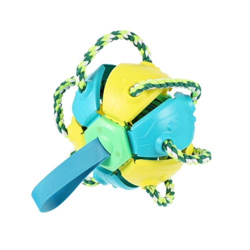 TOGEVAL Robuster Hundespielzeug Fliegender Ball Bissfest Interaktives Apportierspielzeug für Kleine und Große Hunde Outdoor für Gesunde Aktivität und Spaß von TOGEVAL