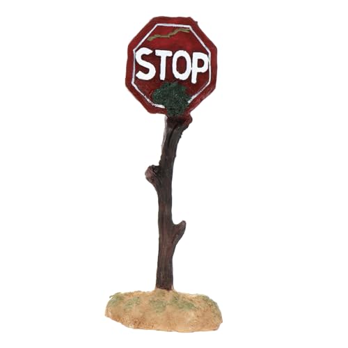 TOGEVAL Rotes Stoppschild Aquarium Dekoration Langlebig Wasserfest Personalisierte Aquarienverzierung für Fischbecken Garten Desktop Zubehör von TOGEVAL