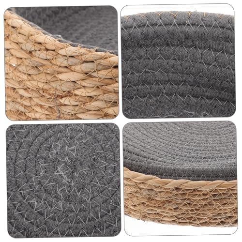 TOGEVAL Rundes Geflochtenes Haustierbett aus Weichem Material Atmungsaktiv und Langlebig Kleines Hundebett und Katzennest Komfortables Schlafkissen für Kleine Hunde Katzen und Welpen von TOGEVAL