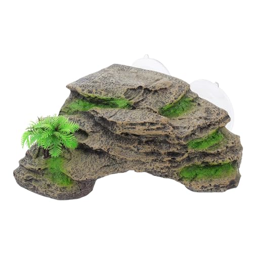 TOGEVAL Turtle Basking Plattform Resin Für Aquarien Dekorative Kletterfläche Für Schildkröten Und Reptilien Mit Saugnäpfen Für Terrarien Und Wasserlebensräume von TOGEVAL