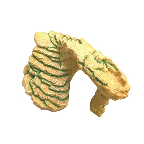 TOGEVAL Schildkrötenplattform Basking Rocks Reptilien Kletterversteck aus Umweltfreundlichem Resin Gelbstein Dekoration für Aquarium als Versteck und Sonnenplatz für Fische und Echsen von TOGEVAL