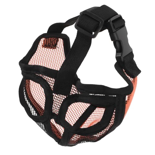 TOGEVAL Einstellbarer Atmungsaktiver Maulkorb Für Hunde Mit Kurzem Gesicht Nylon Mesh Größem Anti Beiß Für Haustiere Geeignet von TOGEVAL