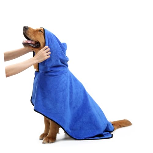 TOGEVAL Fast Dry Pet Bath Towel Saugfähiger Bademantel Für Hunde Und Katzen XL Blau Wiederverwendbar Schnelltrocknend Mit Verstellbarem Bauchgurt Für Mehr Komfort TOGEVAL Fast Dry Pet Bath Towel Saugfähiger Bademantel Für Hunde Und Katzen XL Blau Wiederverwendbar Schnelltrocknend Mit Verstellbarem Bauchgurt Für Mehr Komfort von TOGEVAL